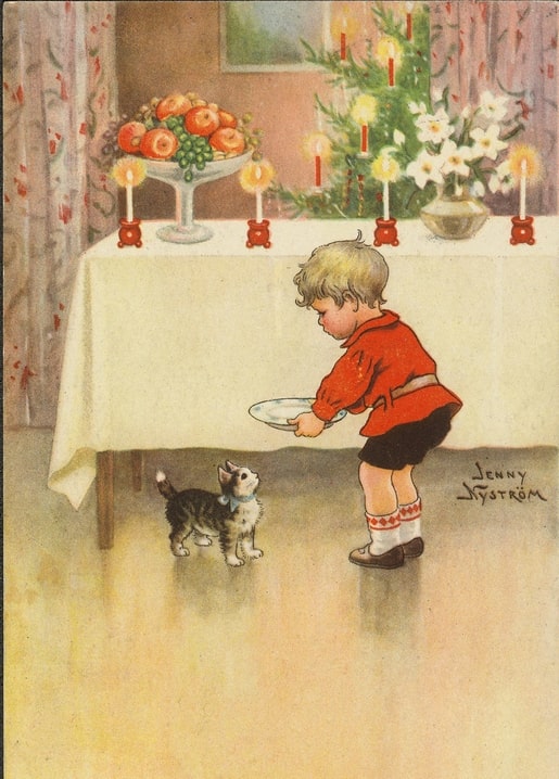 christmas retro vintage postcard