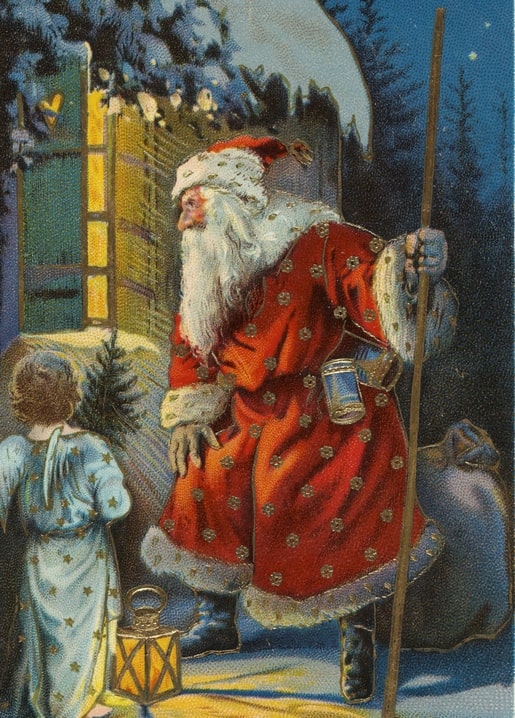 christmas retro vintage postcard