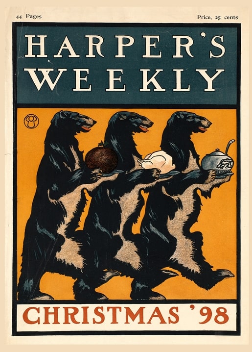 christmas retro vintage postcard