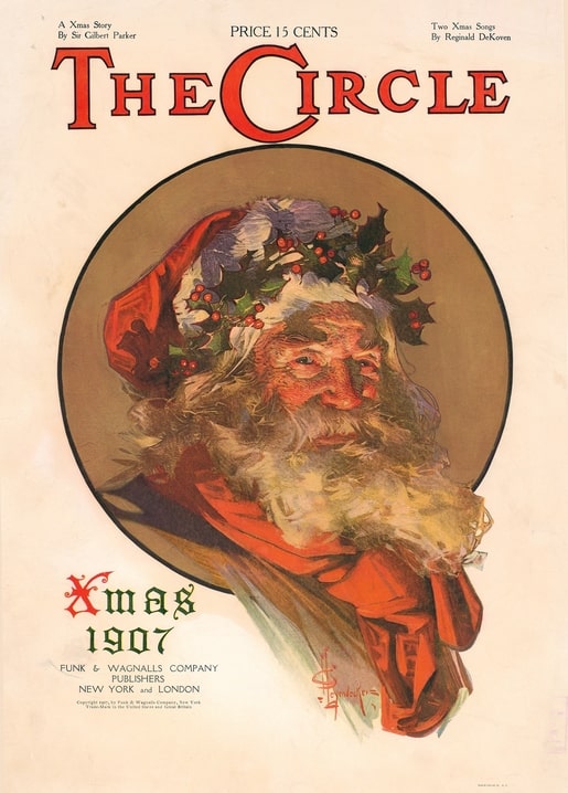 christmas retro vintage postcard