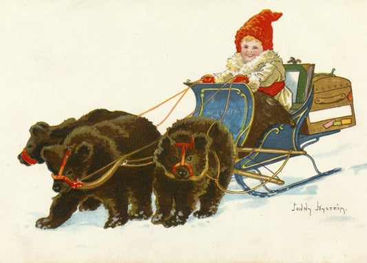 christmas retro vintage postcard