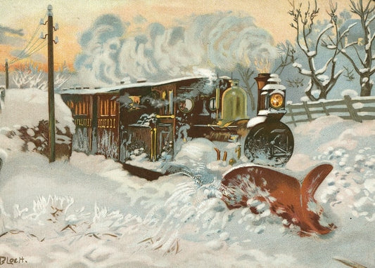 christmas retro vintage postcard