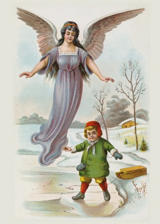 christmas retro vintage postcard