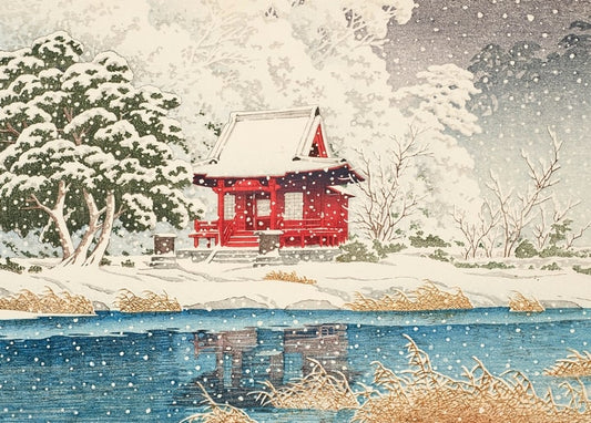winter art postcard