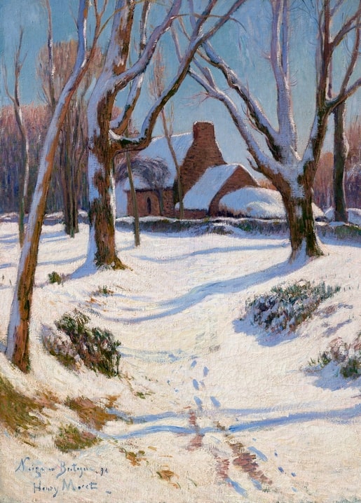 winter art postcard