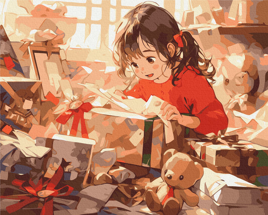 new year art postcardspainting by number, winter theme