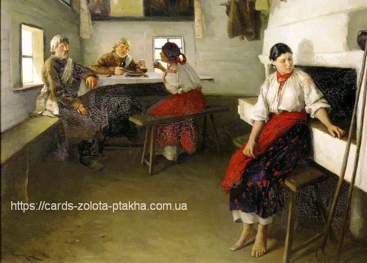 postcards with Ukrainian folklore - artist Nikolai Pymonenko