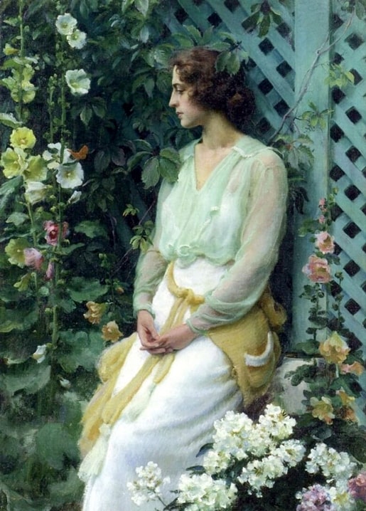 postcards with spring romance artist Charles Courtney Curran