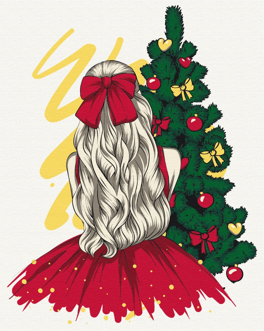 new year art postcardspainting by number, winter theme