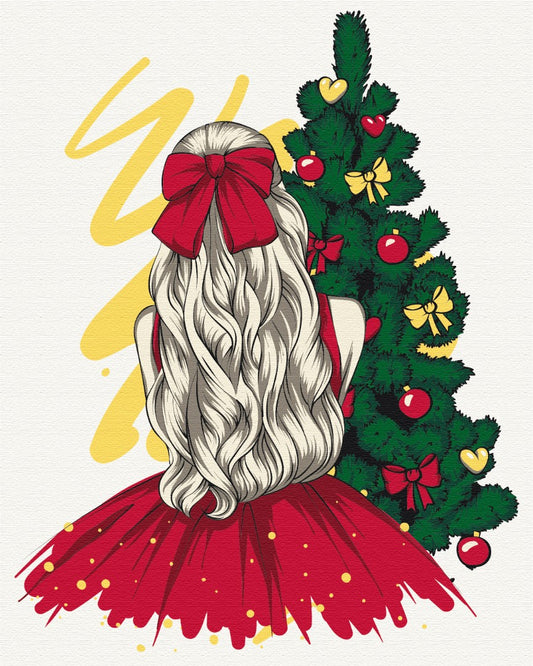 new year art postcardspainting by number, winter theme