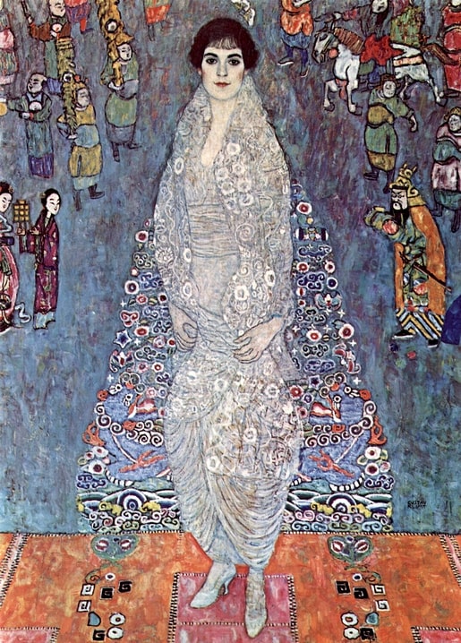 Klimts Porträt der Baronesse Bachofen-Echt (1914–16) mit Blumenschal vor Chinoiserie-Wand