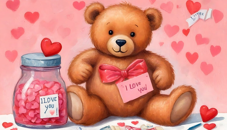 postcards with love and bear