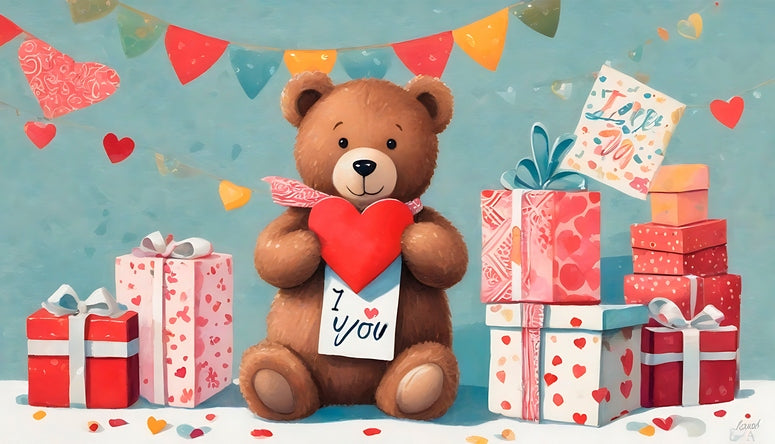 postcards with love and bear