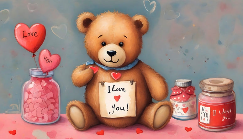 postcards with love and bear