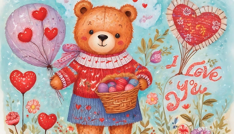 postcards with love and bear