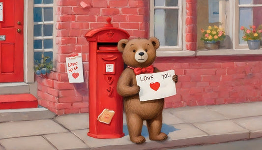 postcards with love and bear