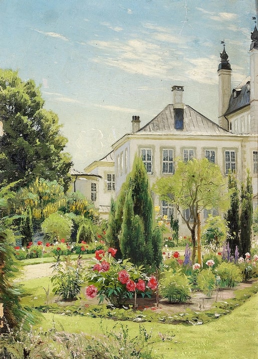 postcard based on a painting by artist Peder Mork Monsted