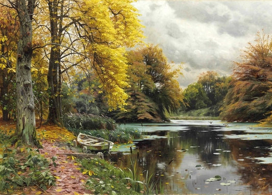 postcard based on a painting by artist Peder Mork Monsted