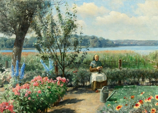 postcard based on a painting by artist Peder Mork Monsted