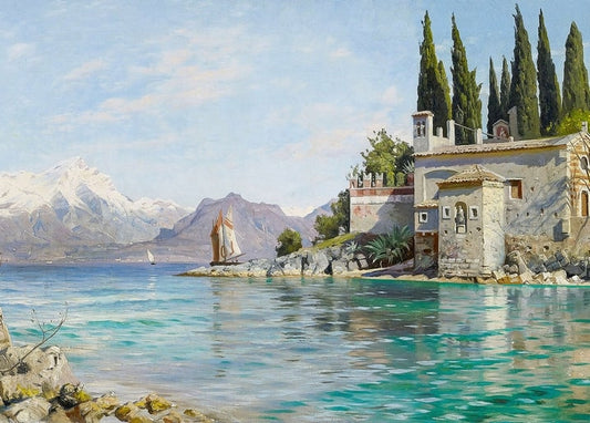 postcard based on a painting by artist Peder Mork Monsted