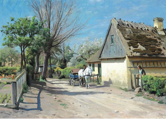 postcard based on a painting by artist Peder Mork Monsted