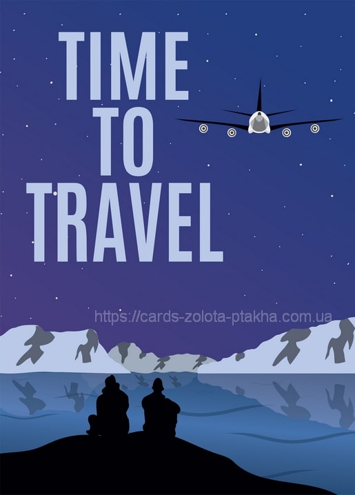 Silhouetten zweier Menschen beobachten ein Flugzeug über schneebedeckten Bergen bei Nacht