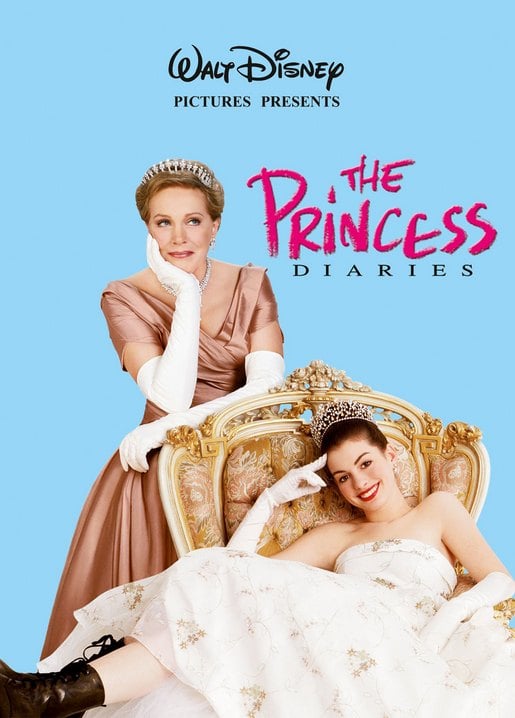 Plakat zu 'The Princess Diaries' mit einer Königin und einer Prinzessin auf goldenem Sessel
