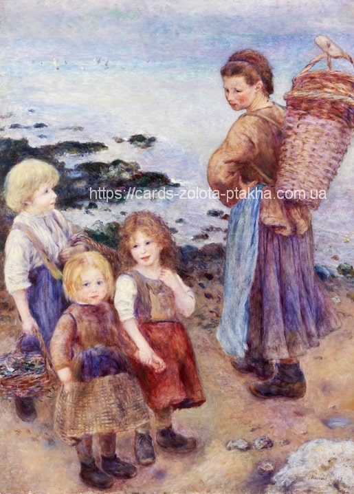 Renoir's 1879 painting of mussel fishers on the Normandy coast at Berneval