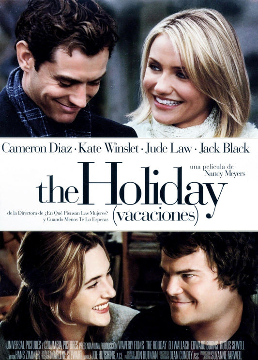 Filmplakat zu The Holiday mit Cameron Diaz, Kate Winslet, Jude Law und Jack Black