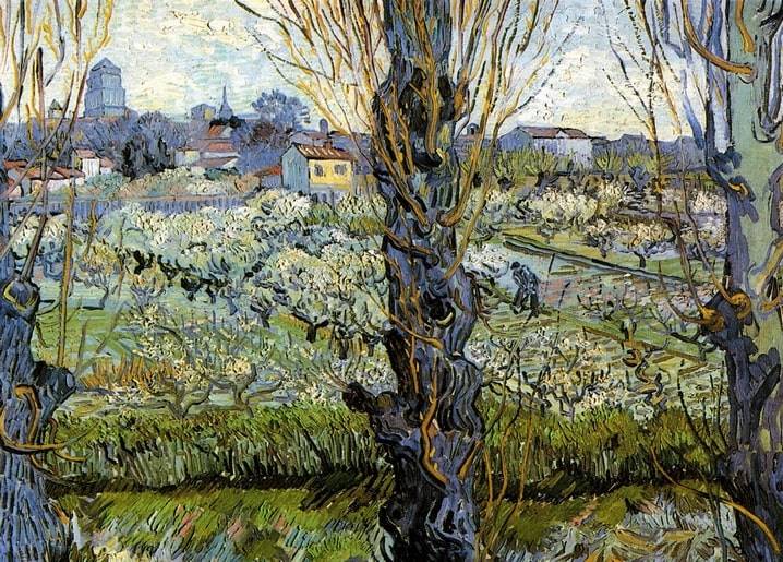 van gogh painting postcard