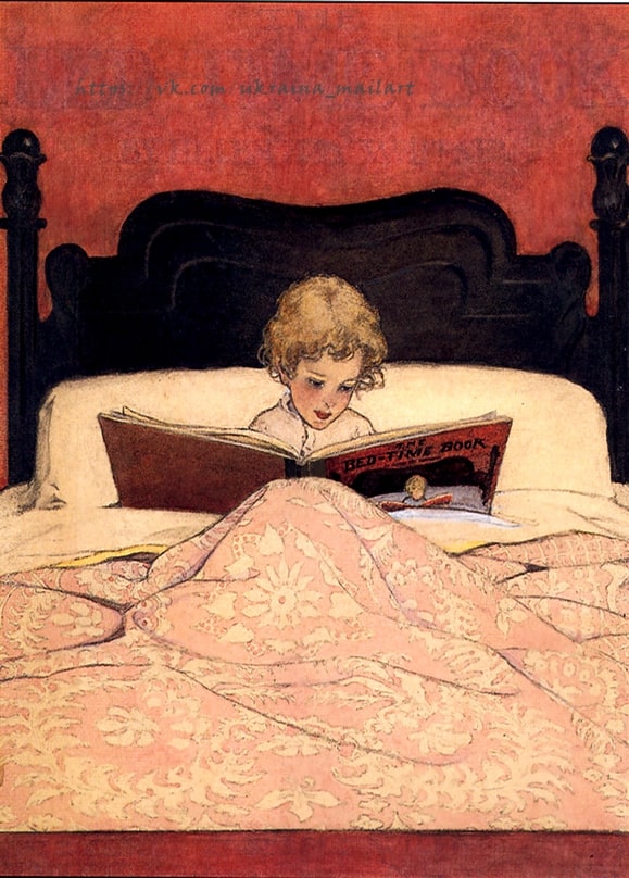 Vintage postcard illustration by artist Jessie Willcox Smith